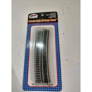 NIP Atlas 2526 Trains N Gauge Model Railroad Code 80 Nickel Silver 19r Curves